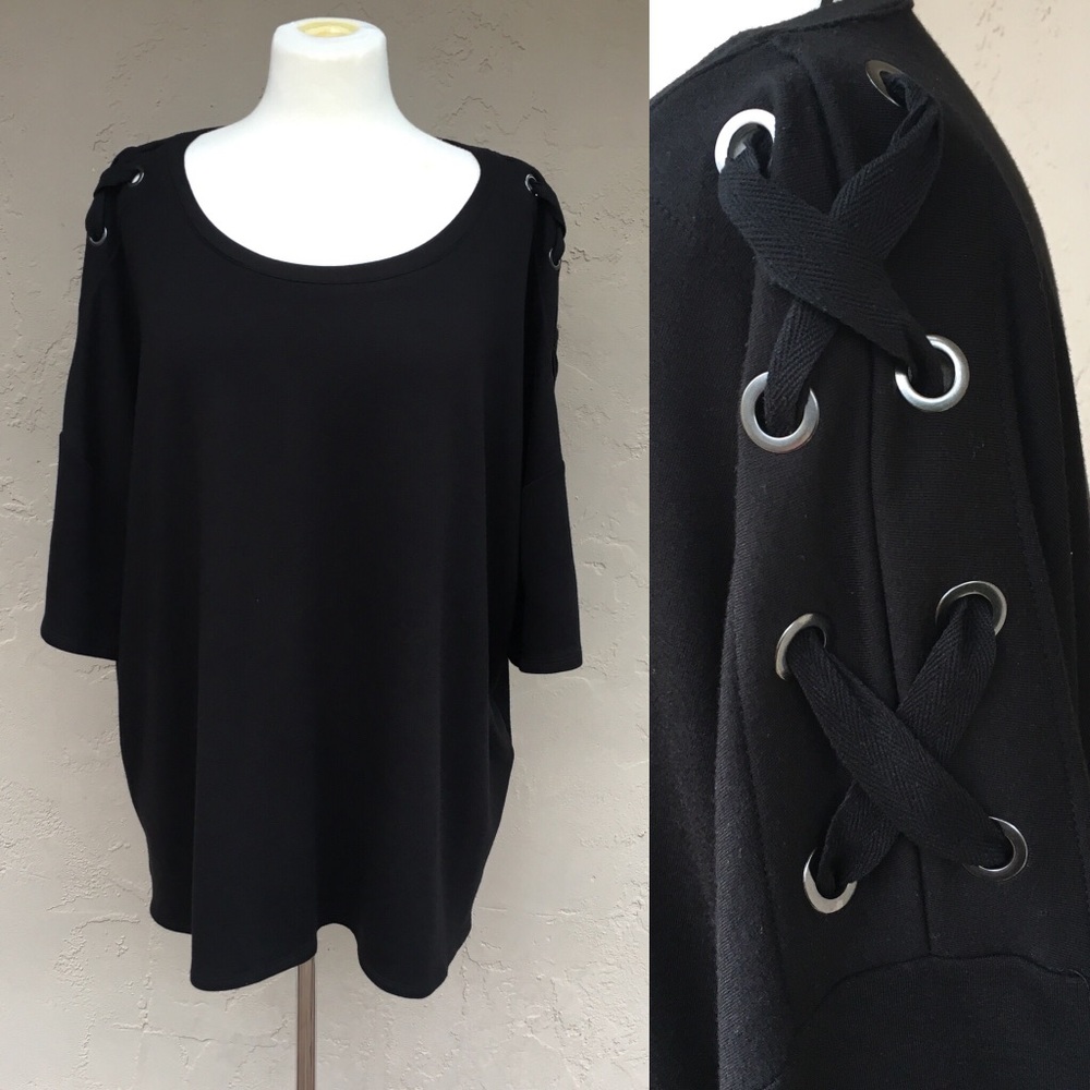 ⬇️ $15 NWT Cable and Gauge Black Tunic Tee ribbon